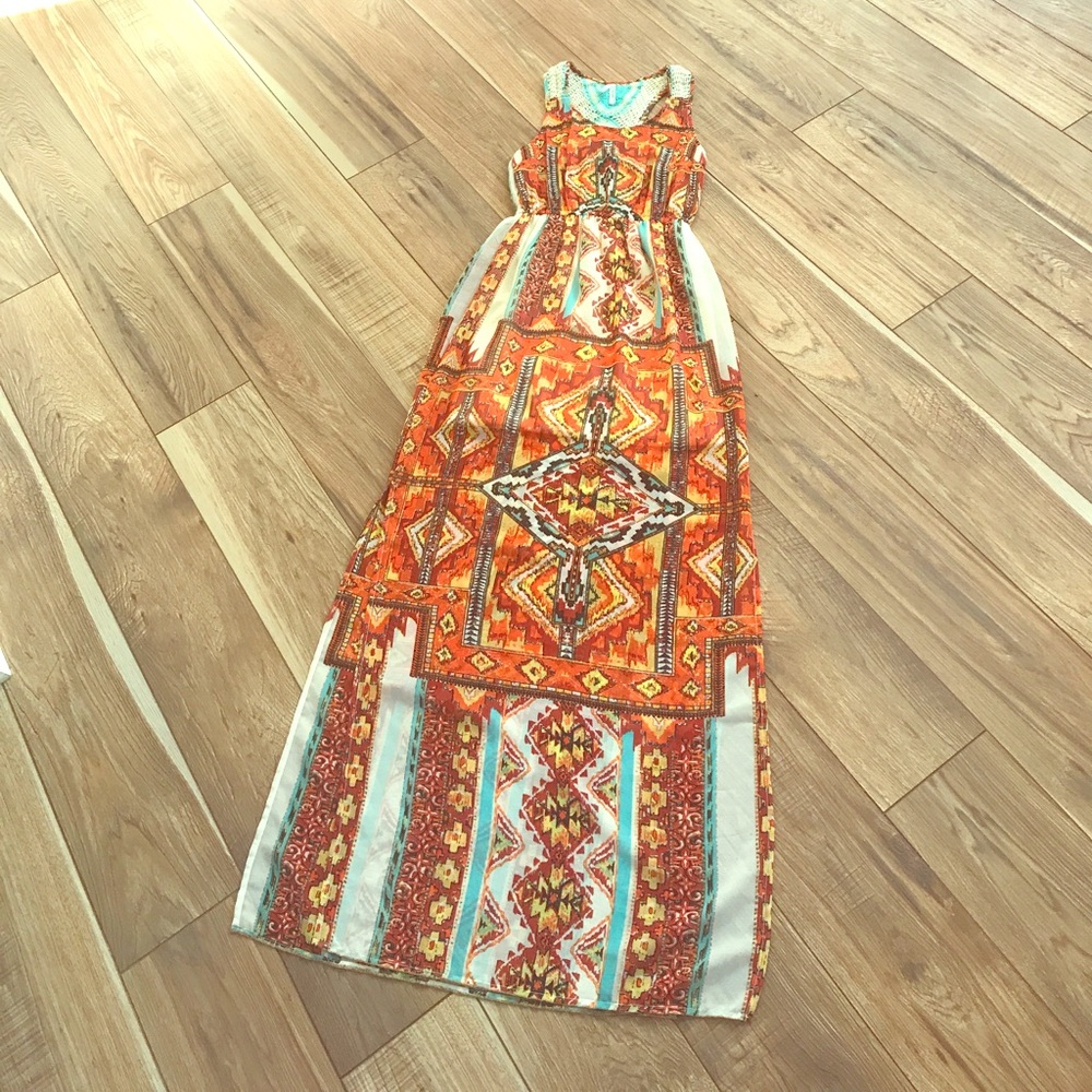 Long Aztec Maxi dress